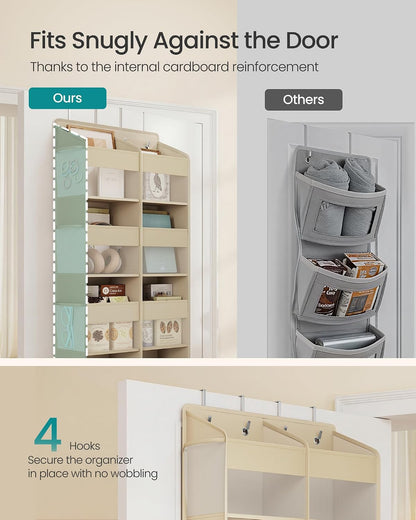 SONGMICS Over-the-Door Organizer, 5 Tier Extra Large of 9 Compartments
