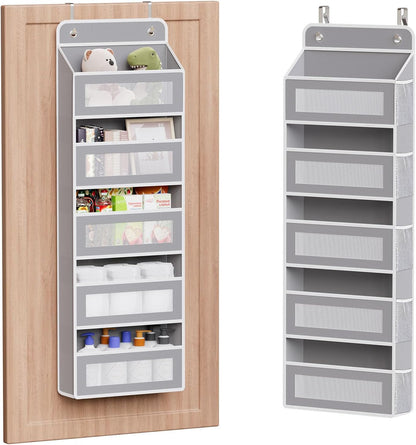 5-Tier Over The Door Hanging Organizer, 44 lb Capacity