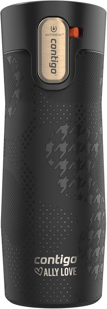 x Ally Love Stainless Steel Vacuum-Insulated Travel Mug with Autoseal and Easy Clean Lid, Spill-proof, Keeps Drinks cold 24 hrs & hot for 11 hrs, BPA Free, 16oz., West Loop 3.0, Oatmilk