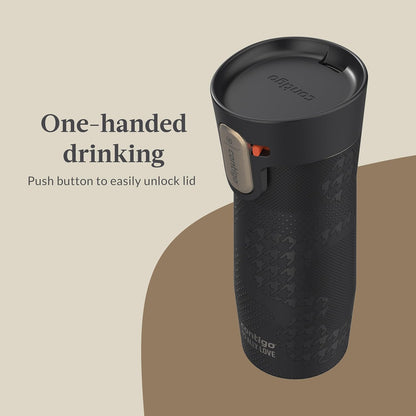 x Ally Love Stainless Steel Vacuum-Insulated Travel Mug with Autoseal and Easy Clean Lid, Spill-proof, Keeps Drinks cold 24 hrs & hot for 11 hrs, BPA Free, 16oz., West Loop 3.0, Oatmilk