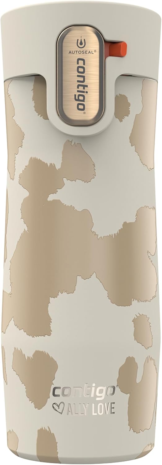 x Ally Love Stainless Steel Vacuum-Insulated Travel Mug with Autoseal and Easy Clean Lid, Spill-proof, Keeps Drinks cold 24 hrs & hot for 11 hrs, BPA Free, 16oz., West Loop 3.0, Oatmilk