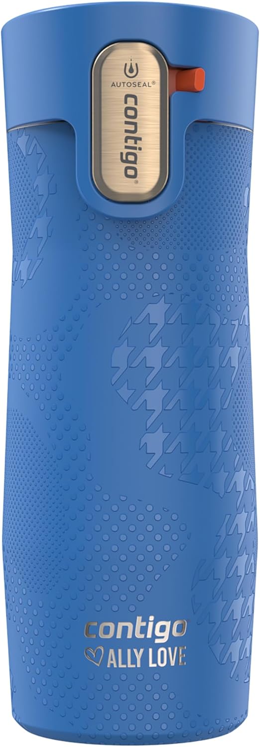 x Ally Love Stainless Steel Vacuum-Insulated Travel Mug with Autoseal and Easy Clean Lid, Spill-proof, Keeps Drinks cold 24 hrs & hot for 11 hrs, BPA Free, 16oz., West Loop 3.0, Oatmilk