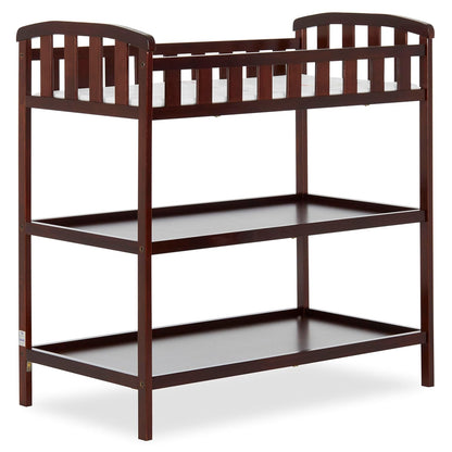 Emily Changing Table with Two Storage Shelves, White