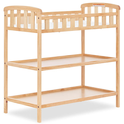 Emily Changing Table with Two Storage Shelves, White