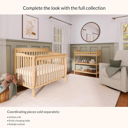 Emily Changing Table with Two Storage Shelves, White