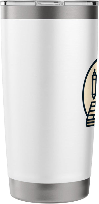 Desk Productivity - Keyboard, Pencil & Monitor Illustration Stainless Steel Insulated Tumbler