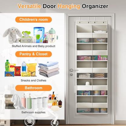 Over The Door Storage Organizer 5 Tiers Extra Large Heavy Duty Oxford Gray