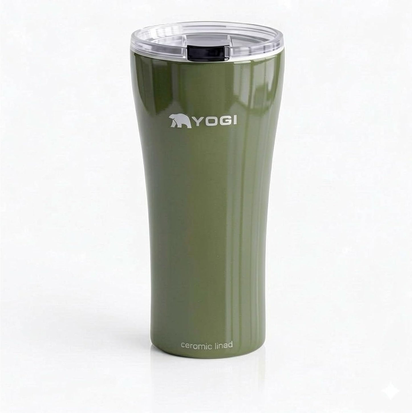 YOGI Elements 16oz Tumbler - Sandstone | Ceramic lined, no metallic taste, BPA free leakproof lid, fits most cupholders, cold 24 hrs hot 4 hrs, allergy safe