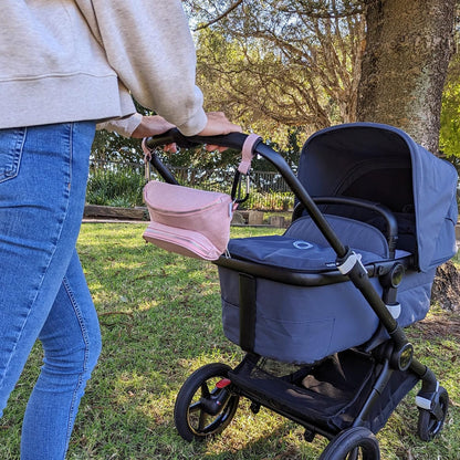 Fanny Pack Diaper Bag - with Baby Changing Pad & Waterproof Wipes Pocket - Stroller Organizer Black