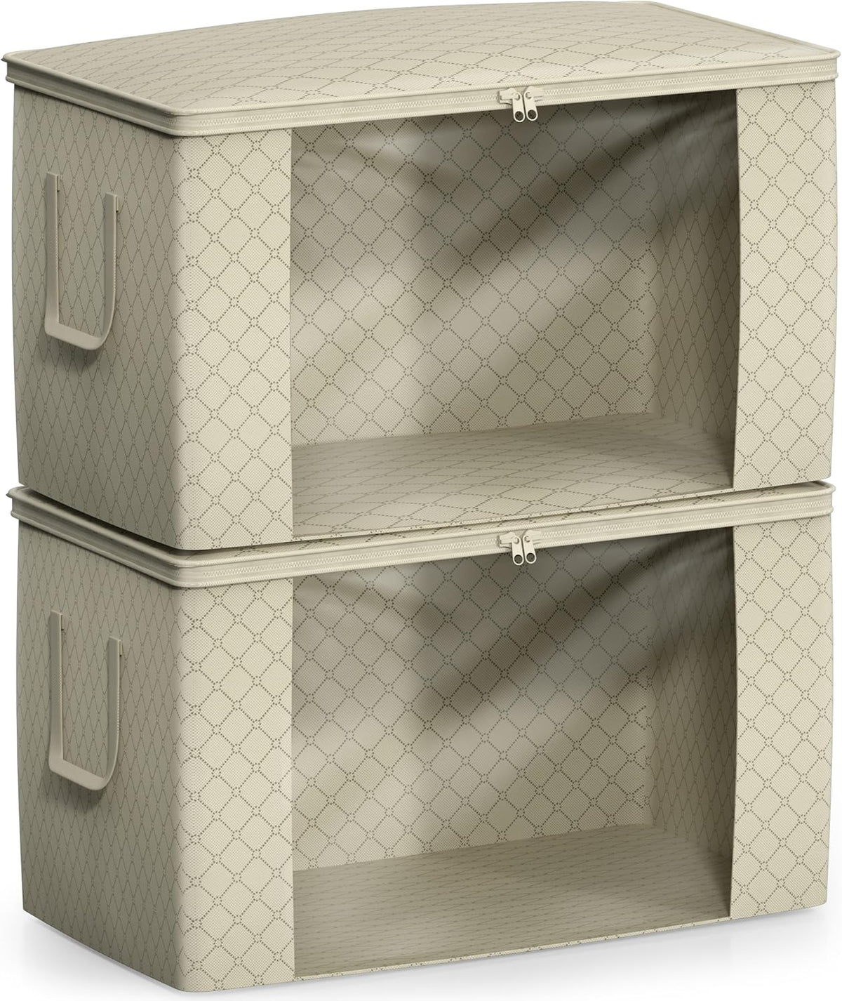 Foldable Storage Bag Organizers, 3 Sections, Great for Clothes, Blankets, Closets, Bedrooms, and More