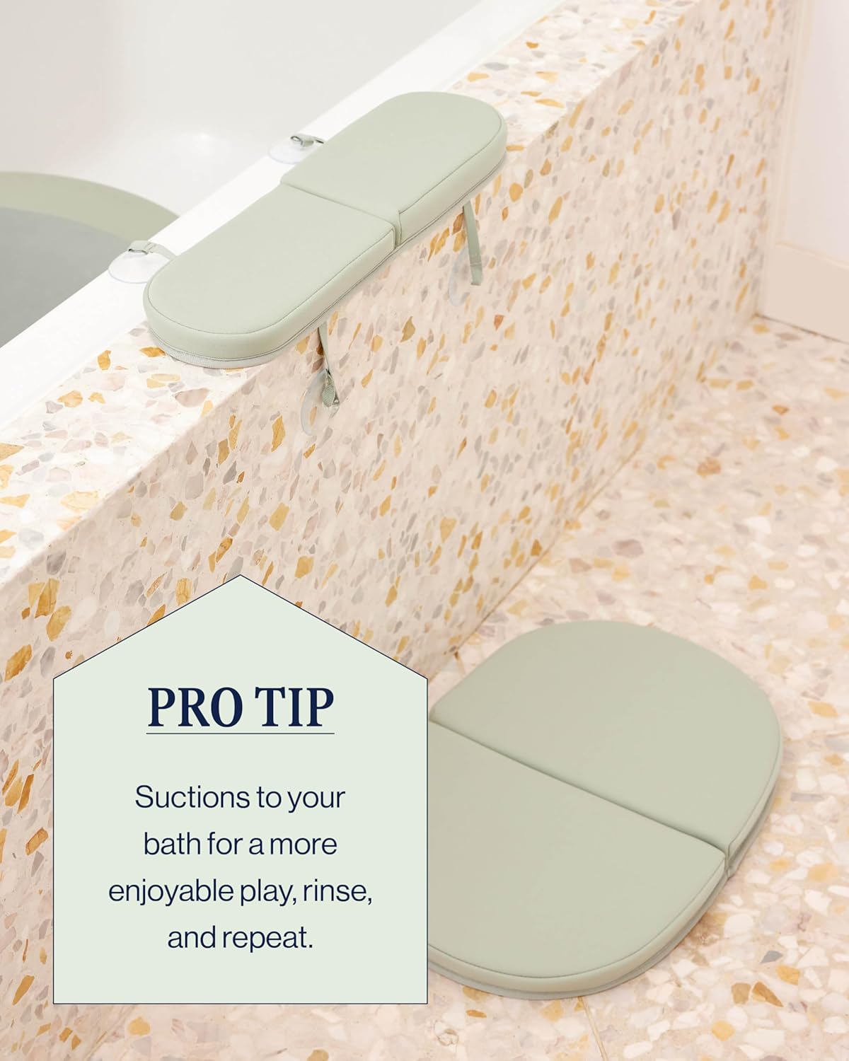 Knee and Elbow Saver, Foldable Padded Tub Cushions for Bathtime Relief
