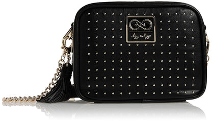 Chelsea + Cole for Crossbody Diaper Bag - Includes 6 Pockets, Changing Pad & Tassel – Black with Sweetheart Print