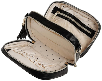 Chelsea + Cole for Crossbody Diaper Bag - Includes 6 Pockets, Changing Pad & Tassel – Black with Sweetheart Print