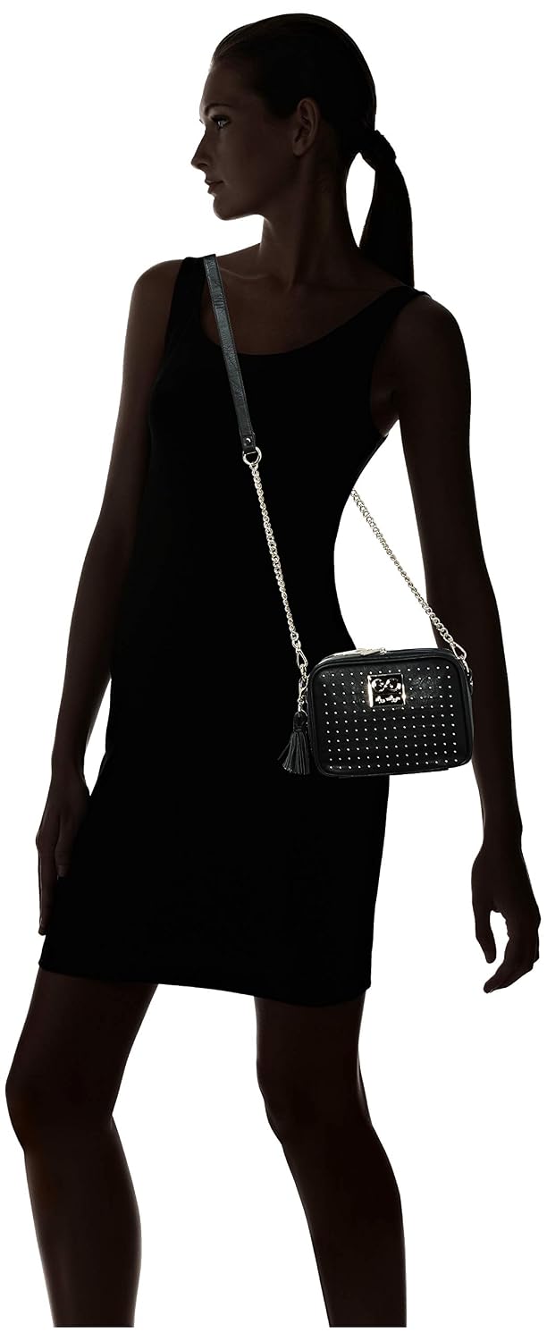 Chelsea + Cole for Crossbody Diaper Bag - Includes 6 Pockets, Changing Pad & Tassel – Black with Sweetheart Print