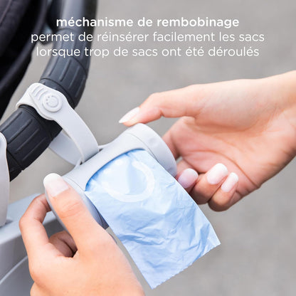 Retractable Bag Dispenser for Diaper Bag Value Set, Gray