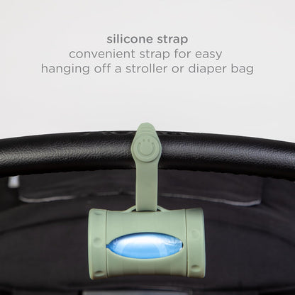 Retractable Bag Dispenser for Diaper Bag Value Set, Gray