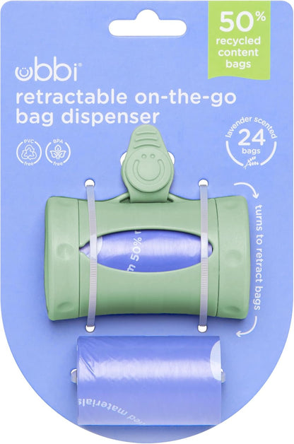 Retractable Bag Dispenser for Diaper Bag Value Set, Gray