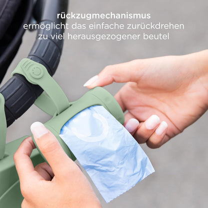 Retractable Bag Dispenser for Diaper Bag Value Set, Gray