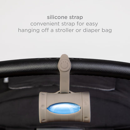 Retractable Bag Dispenser for Diaper Bag Value Set, Gray