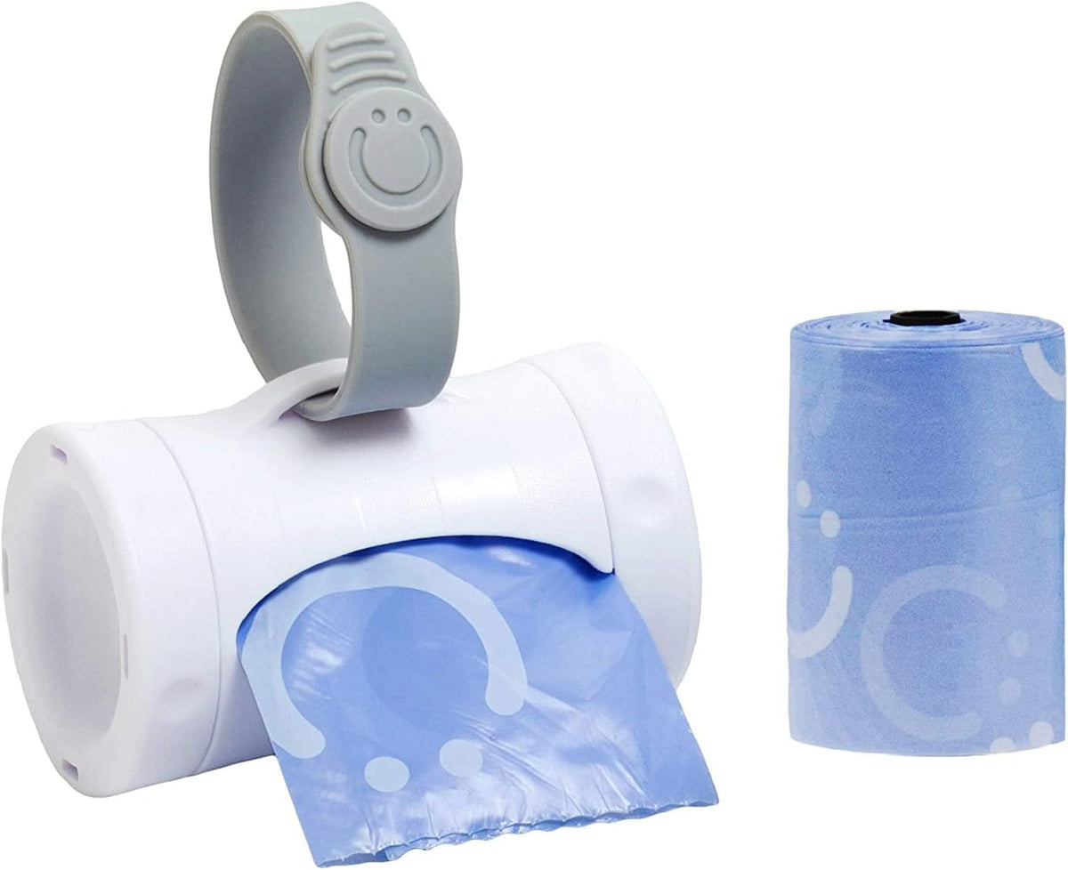 Retractable Bag Dispenser for Diaper Bag Value Set, Gray