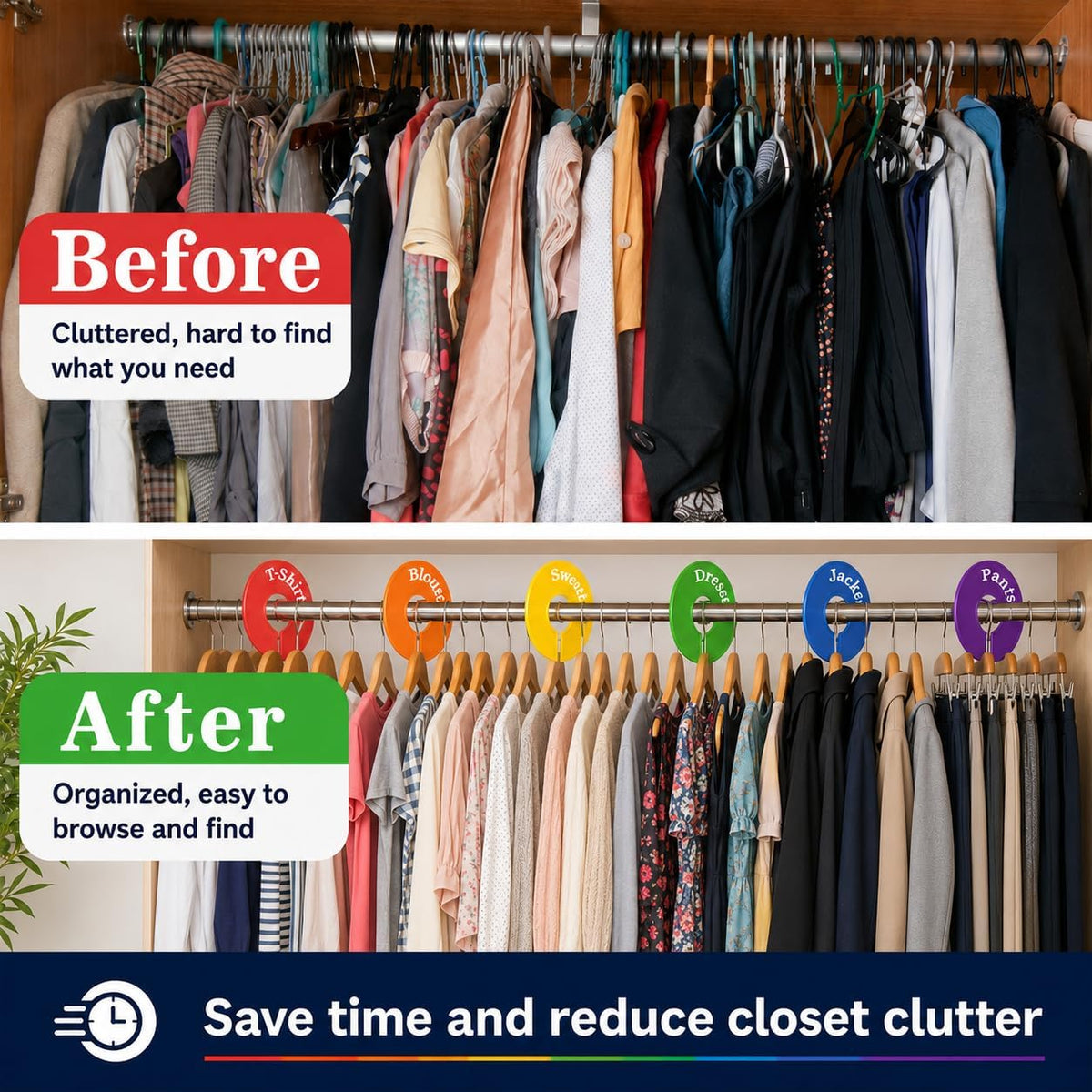 30 Baby Closet Dividers Durable - Home Closet Organizer & Storage