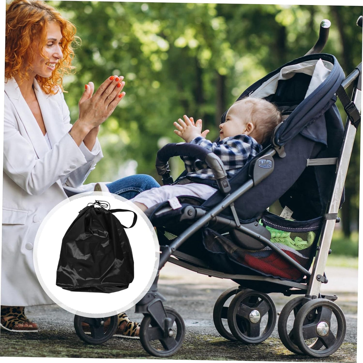Stroller for Airplane Large Capacity Stroller Organizer Cover for Check Spacious Design Convenient Travel Storage