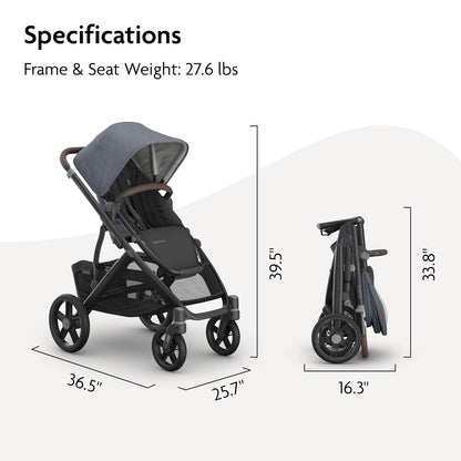 Vista V3 Convertible Single-to-Double Stroller - Owen
