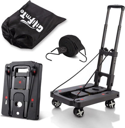 Foldable Hand Truck, Lightweight Luggage Cart for Airport Car Seat