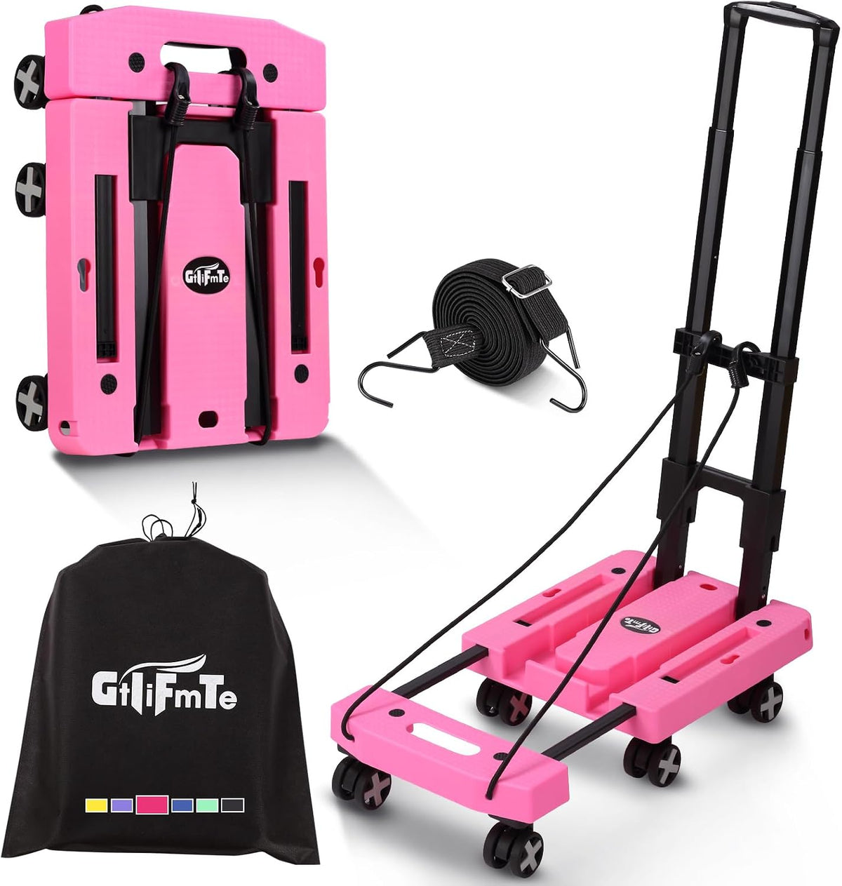 Foldable Hand Truck, Lightweight Luggage Cart for Airport Car Seat