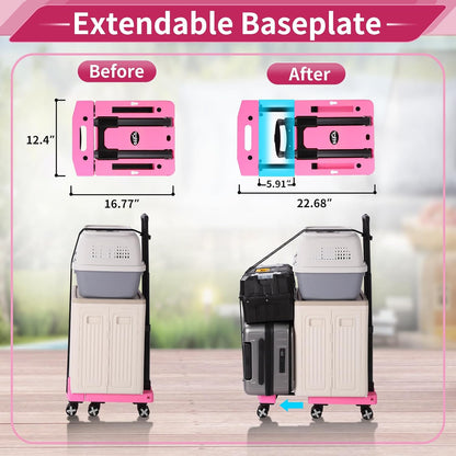 Foldable Hand Truck, Lightweight Luggage Cart for Airport Car Seat