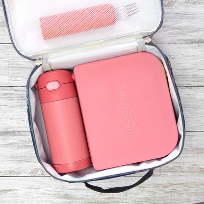 Snacktainer Silicone Bento Box - Leak-Proof Lunch Box for Kids and Adults (Sienna)