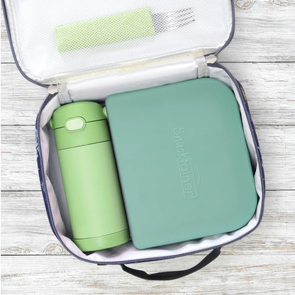 Snacktainer Silicone Bento Box - Leak-Proof Lunch Box for Kids and Adults (Sienna)