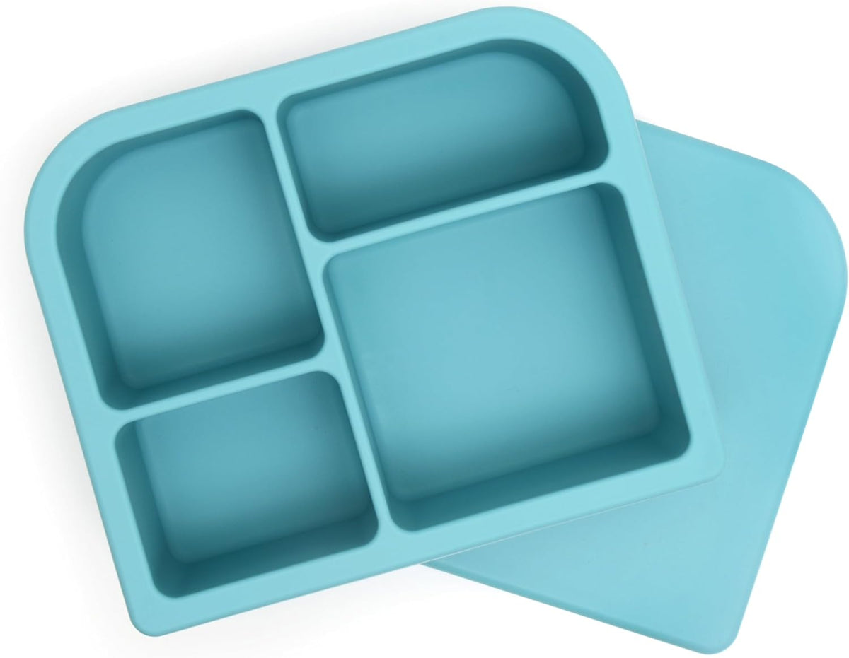 Snacktainer Silicone Bento Box - Leak-Proof Lunch Box for Kids and Adults (Sienna)
