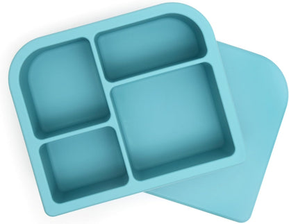 Snacktainer Silicone Bento Box - Leak-Proof Lunch Box for Kids and Adults (Sienna)
