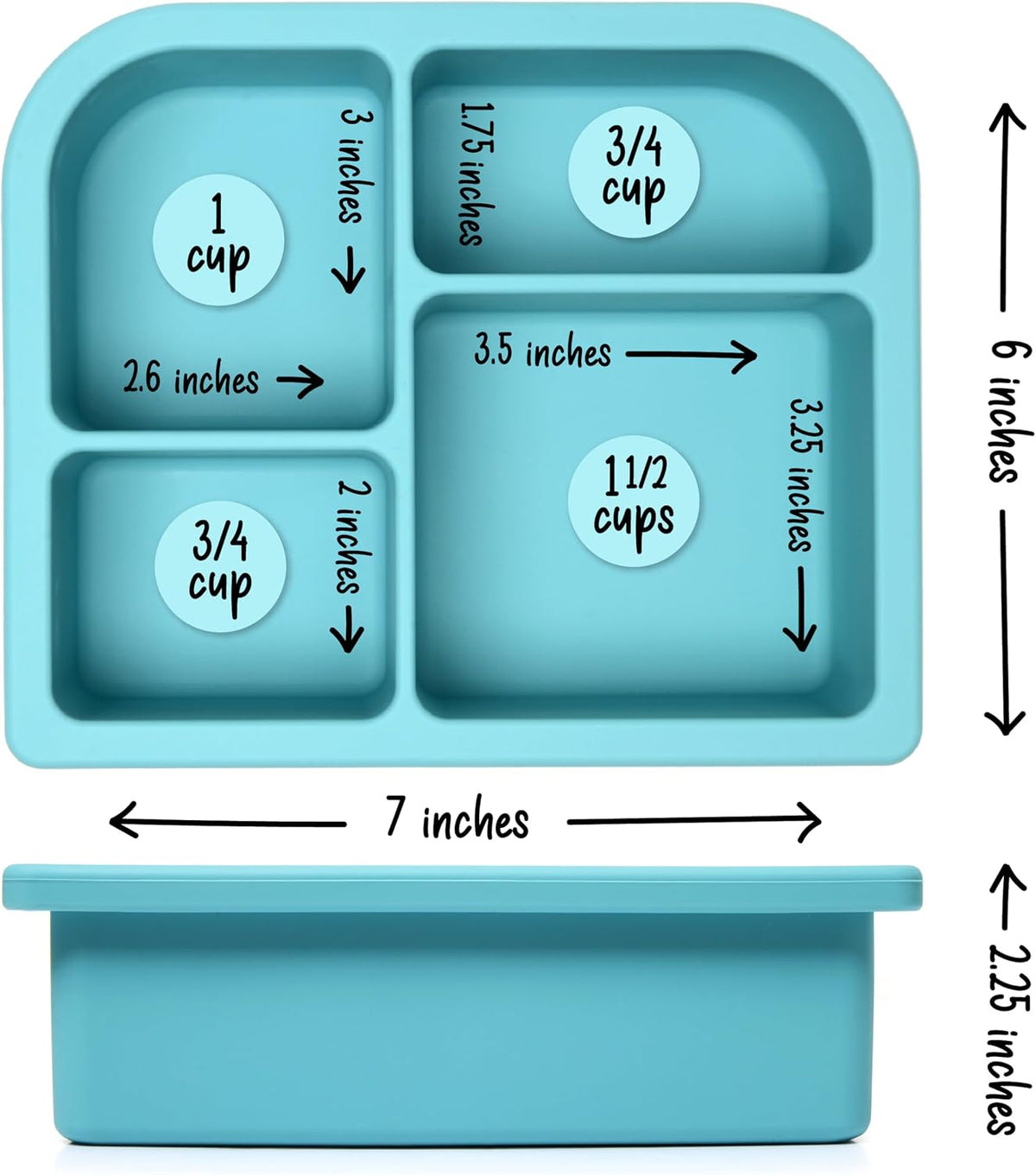 Snacktainer Silicone Bento Box - Leak-Proof Lunch Box for Kids and Adults (Sienna)