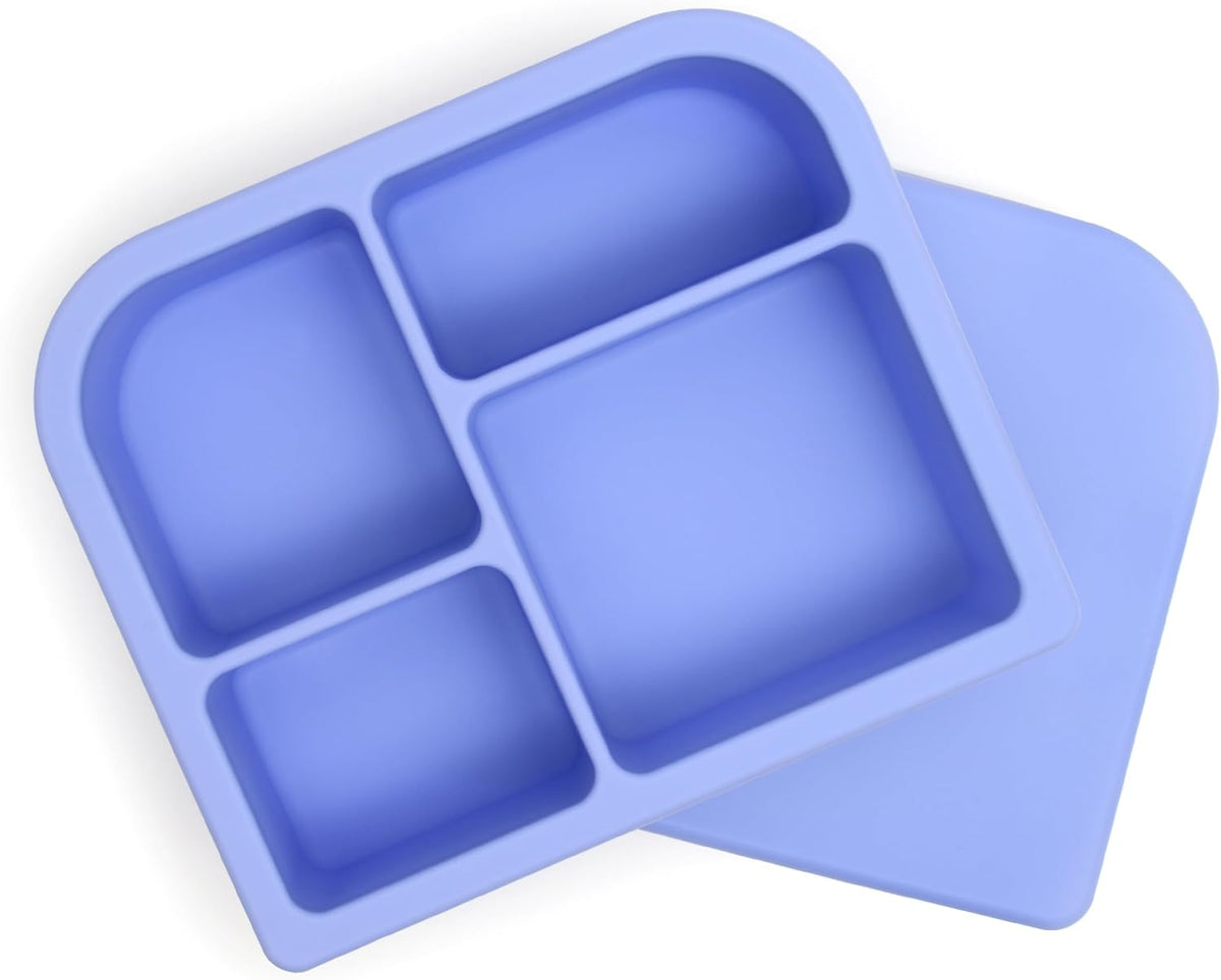 Snacktainer Silicone Bento Box - Leak-Proof Lunch Box for Kids and Adults (Sienna)