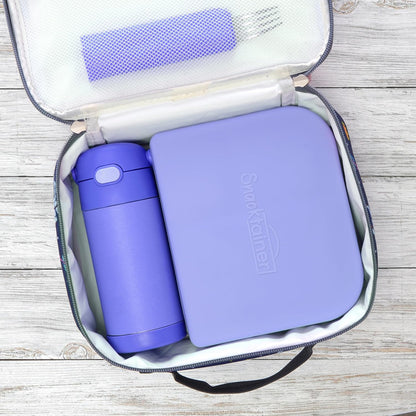 Snacktainer Silicone Bento Box - Leak-Proof Lunch Box for Kids and Adults (Sienna)