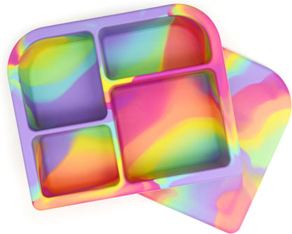 Snacktainer Silicone Bento Box - Leak-Proof Lunch Box for Kids and Adults (Sienna)