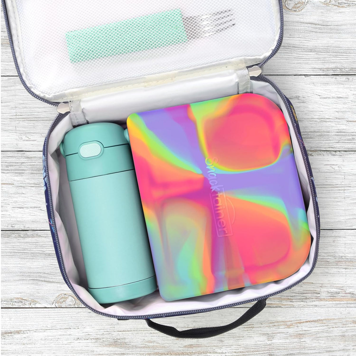 Snacktainer Silicone Bento Box - Leak-Proof Lunch Box for Kids and Adults (Sienna)