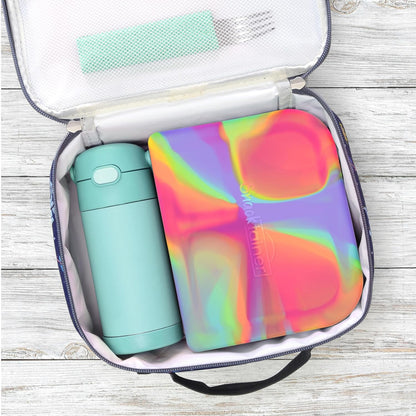 Snacktainer Silicone Bento Box - Leak-Proof Lunch Box for Kids and Adults (Sienna)