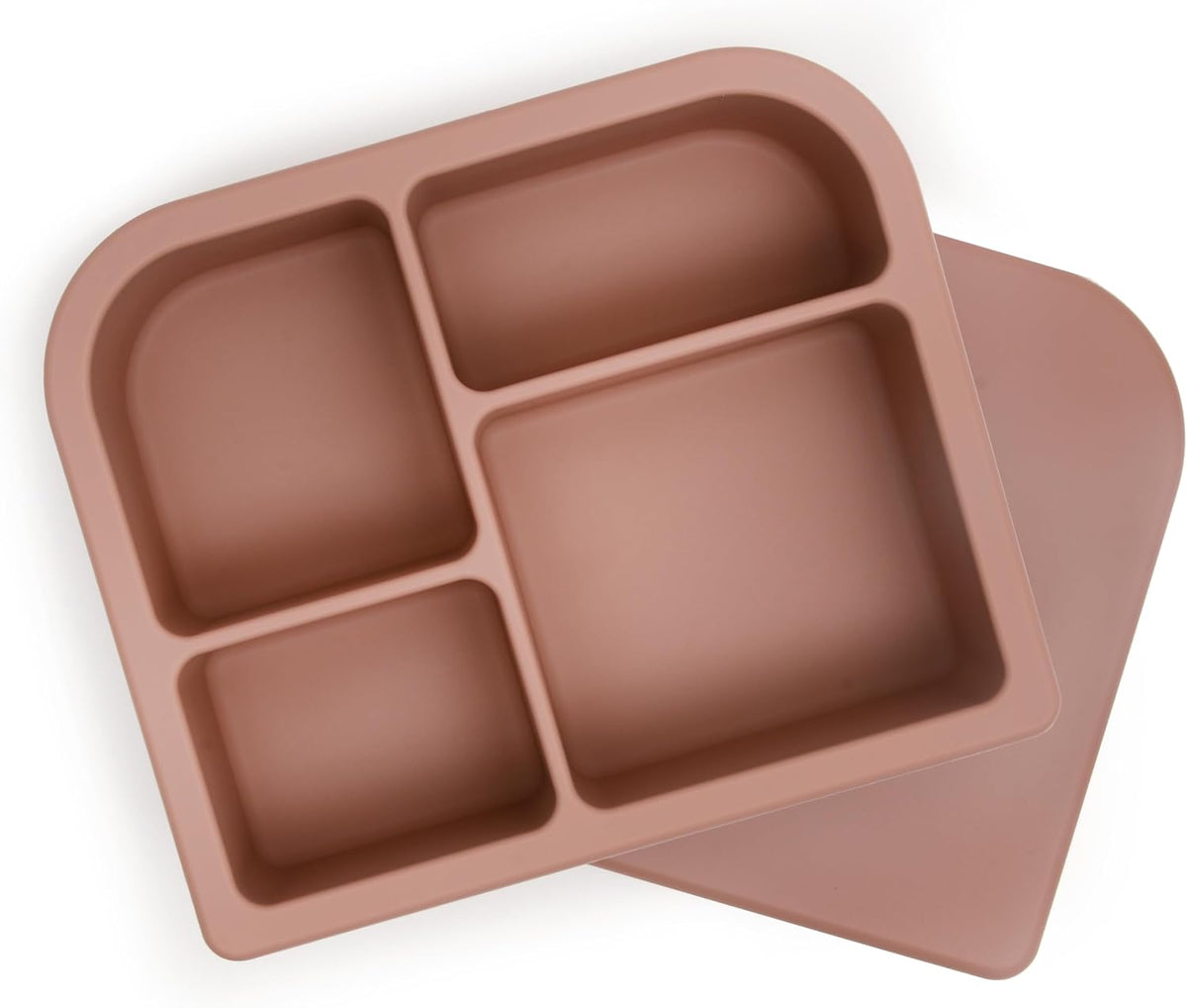 Snacktainer Silicone Bento Box - Leak-Proof Lunch Box for Kids and Adults (Sienna)