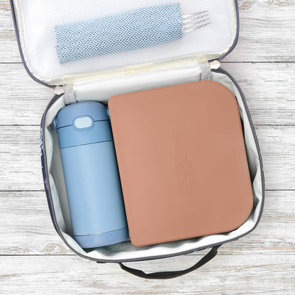 Snacktainer Silicone Bento Box - Leak-Proof Lunch Box for Kids and Adults (Sienna)