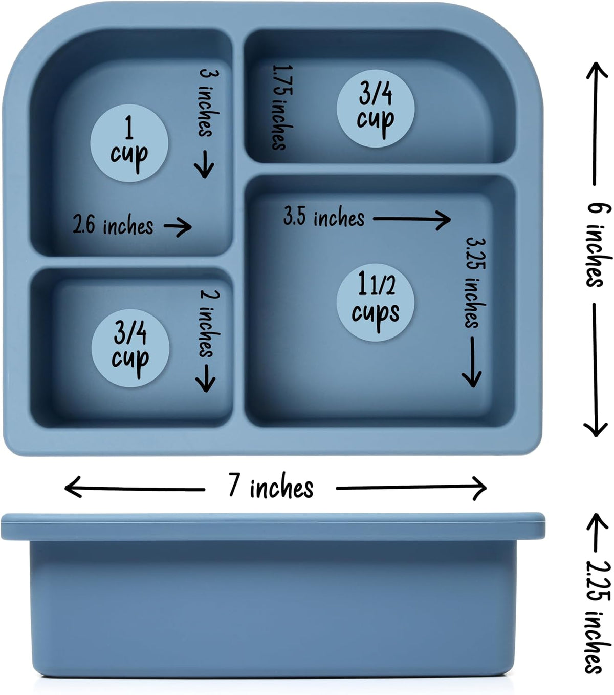Snacktainer Silicone Bento Box - Leak-Proof Lunch Box for Kids and Adults (Sienna)