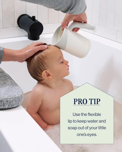 Baby Bath Rinse Cup with Handle for Easy Grip, Tear-Free Bathing