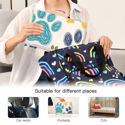 Oodle Paw Pattern Portable Diaper Changing Pad Nursery