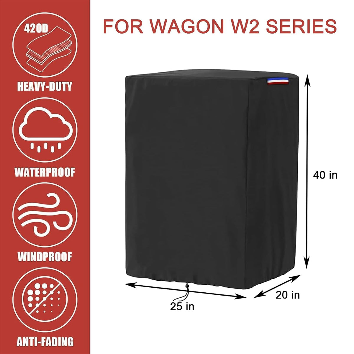 420D Waterproof Wagon Cover 29" Lx28 Wx43 H fit for Wonderfold W4