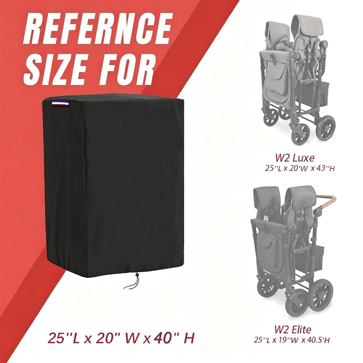 420D Waterproof Wagon Cover 29" Lx28 Wx43 H fit for Wonderfold W4