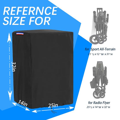 420D Waterproof Wagon Cover 29" Lx28 Wx43 H fit for Wonderfold W4