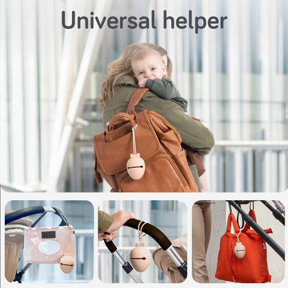 Silicone Pacifier Holder Case - BPA-Free, Dishwasher-Safe & Universal Pacifier Case for Diaper Bag, Fits 2 Pacis