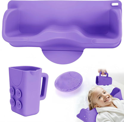 Portable Silicone Hair Wash Station for Kids Elderly， Neck Support